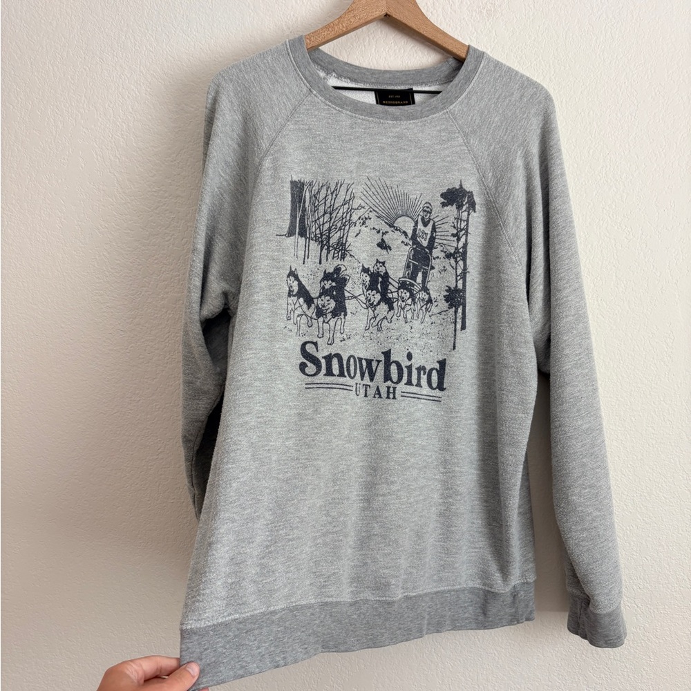Original Retro Brand Snowbird Utah Grey Graphic Sweatshirt